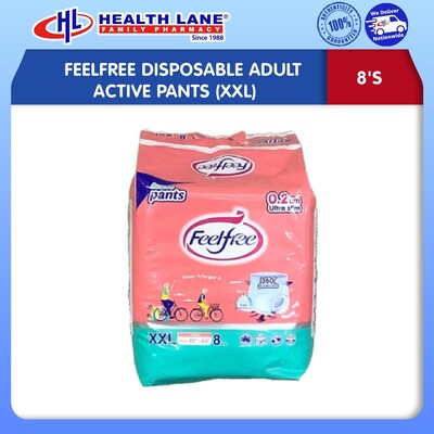 FEELFREE DISPOSABLE ADULT ACTIVE PANTS 8'S (XXL)
